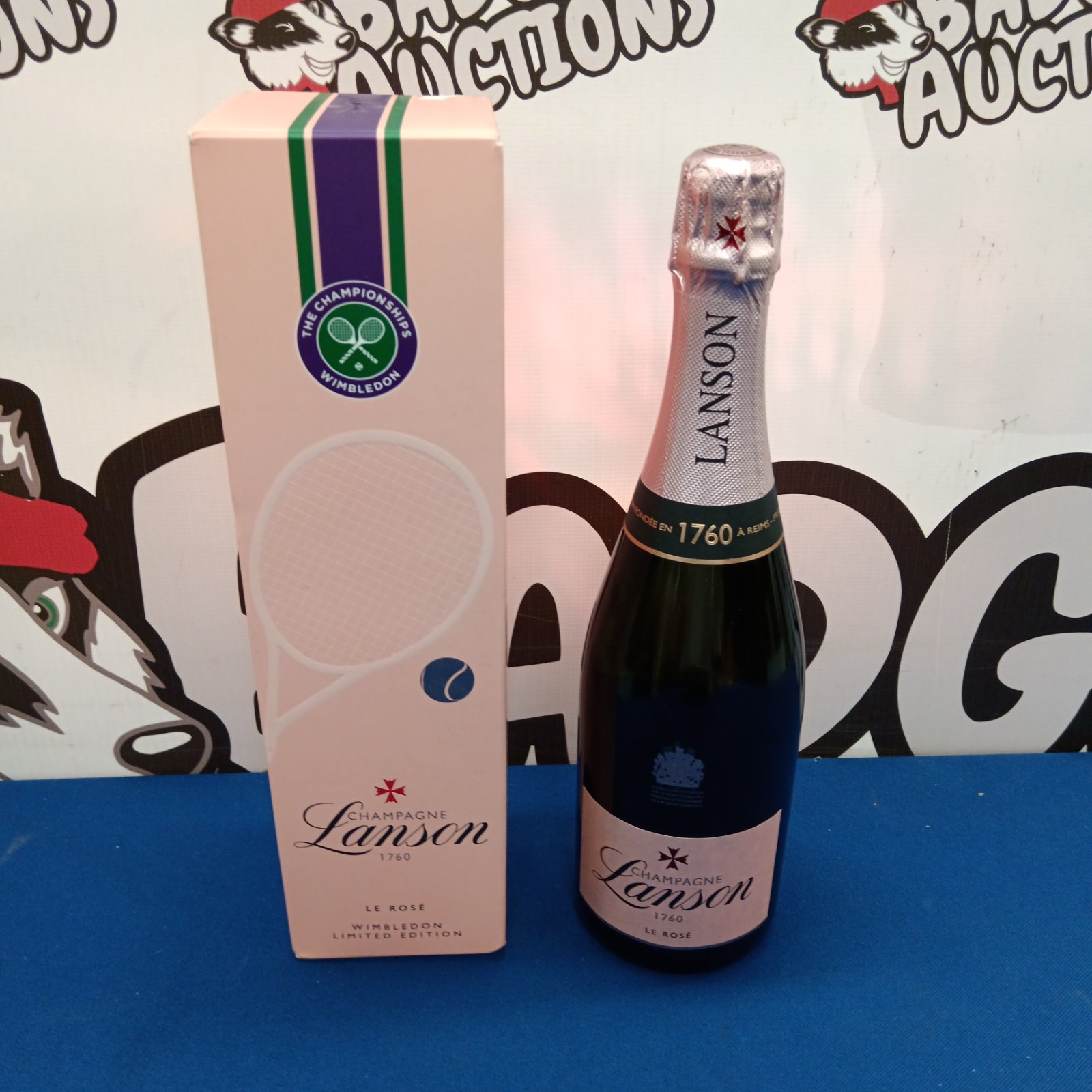 Sealed bottle of Lanson Wimbledon champagne from 1976.
