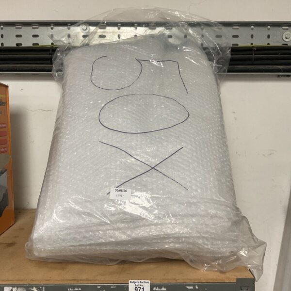 Large roll of bubble wrap for protective packaging and shipping.
