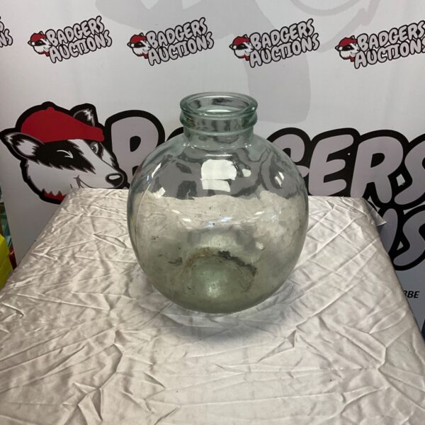 Large vintage glass carboy, a collectible blown glass jar.