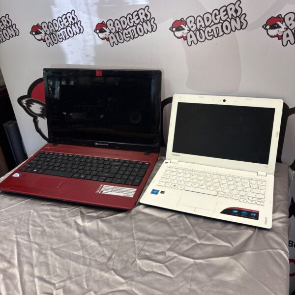 Used Lenovo Ideapad and Packard Bell laptop bundle for sale.