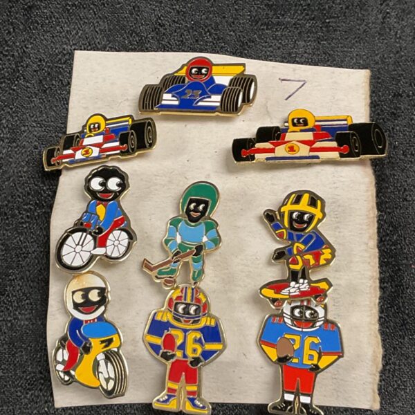 Collection of nine robertsons golly sports badges