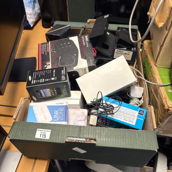Box of electricals Inc mobile phones and boxes