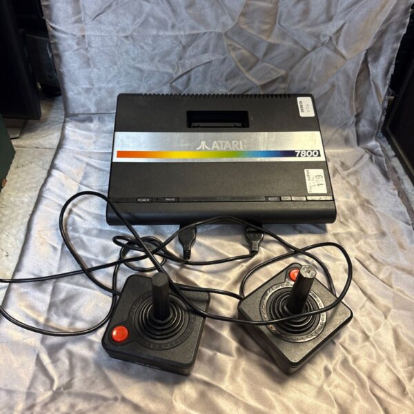 Atari 7800 Console with joysticks