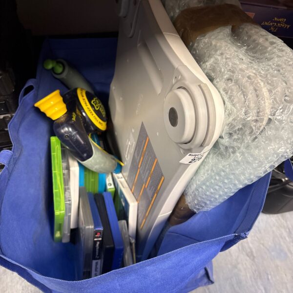 Bag of mixed items, including Wi-Fi boards, video games including PlayStation Xbox and Nintendo