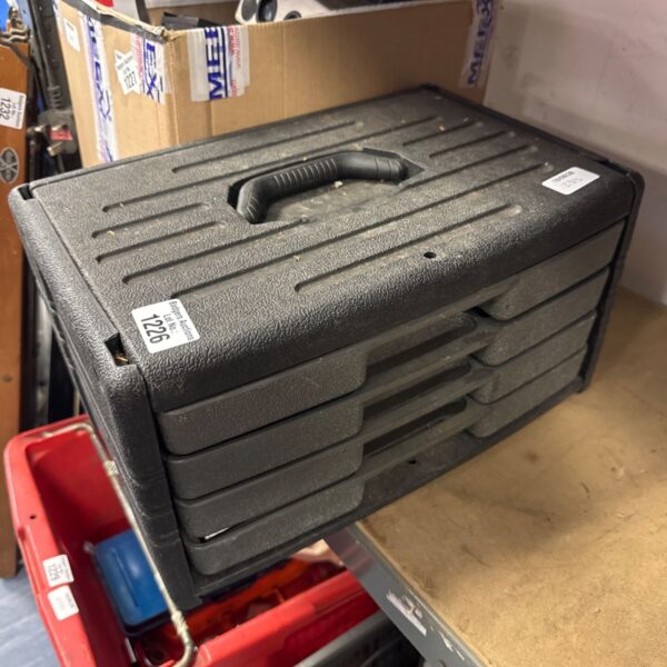 four drawer tool box with tool set contents