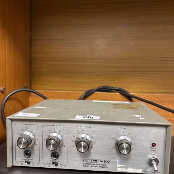 Eagle TPA 30V 30-watt vintage mains/mobile public address (PA) amplifier
