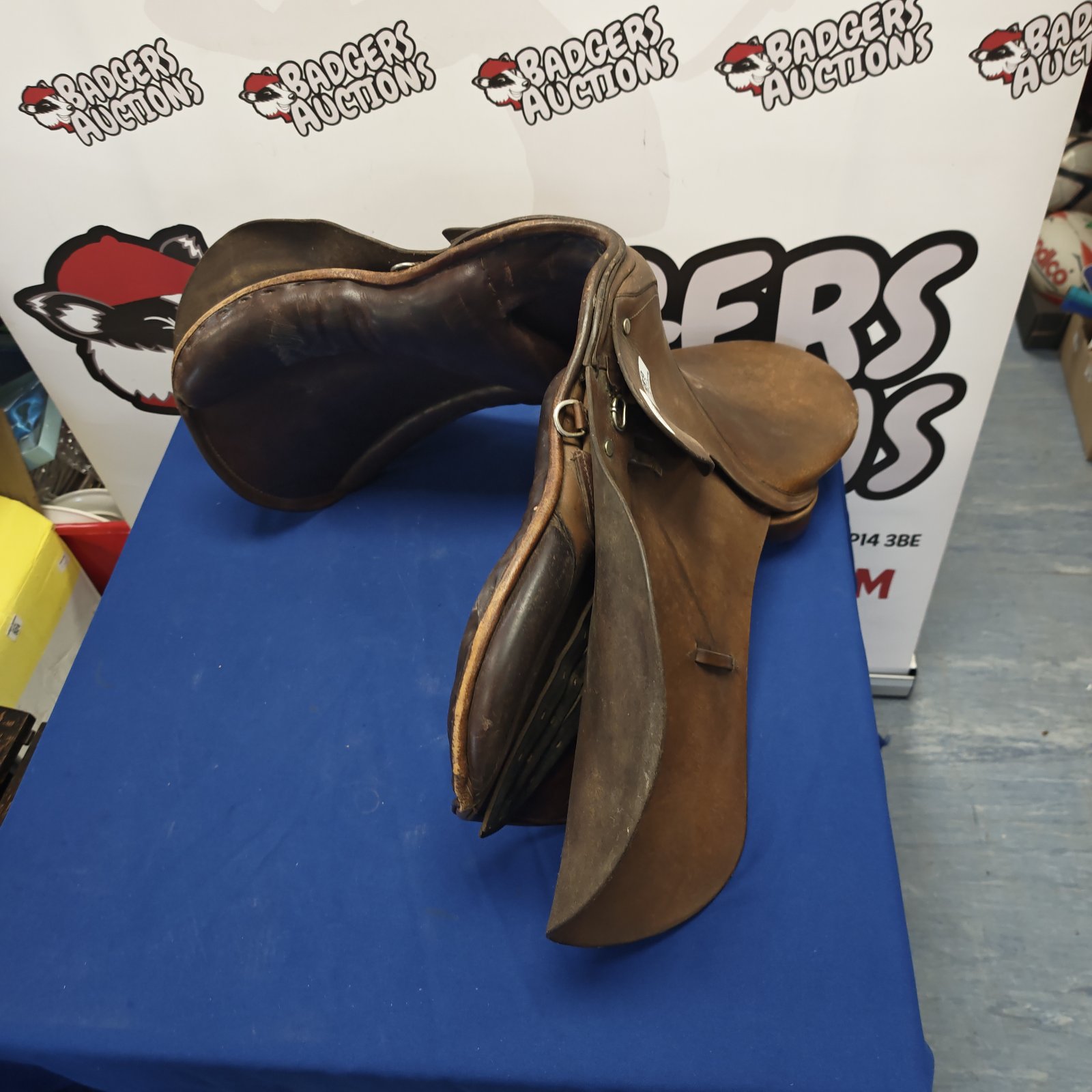 leather horse riding saddle