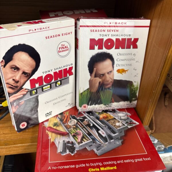 Three monk DVD sets with Haynes men’s cooking manual