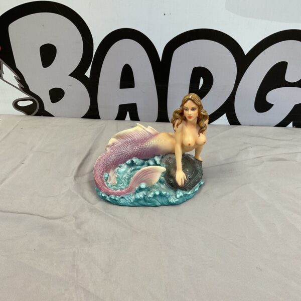 Detailed resin mermaid figurine for collectors and home decor.