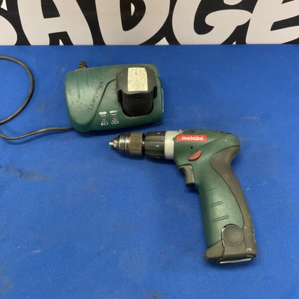 Used Metabo PowerMaxx Li cordless drill with battery charger.