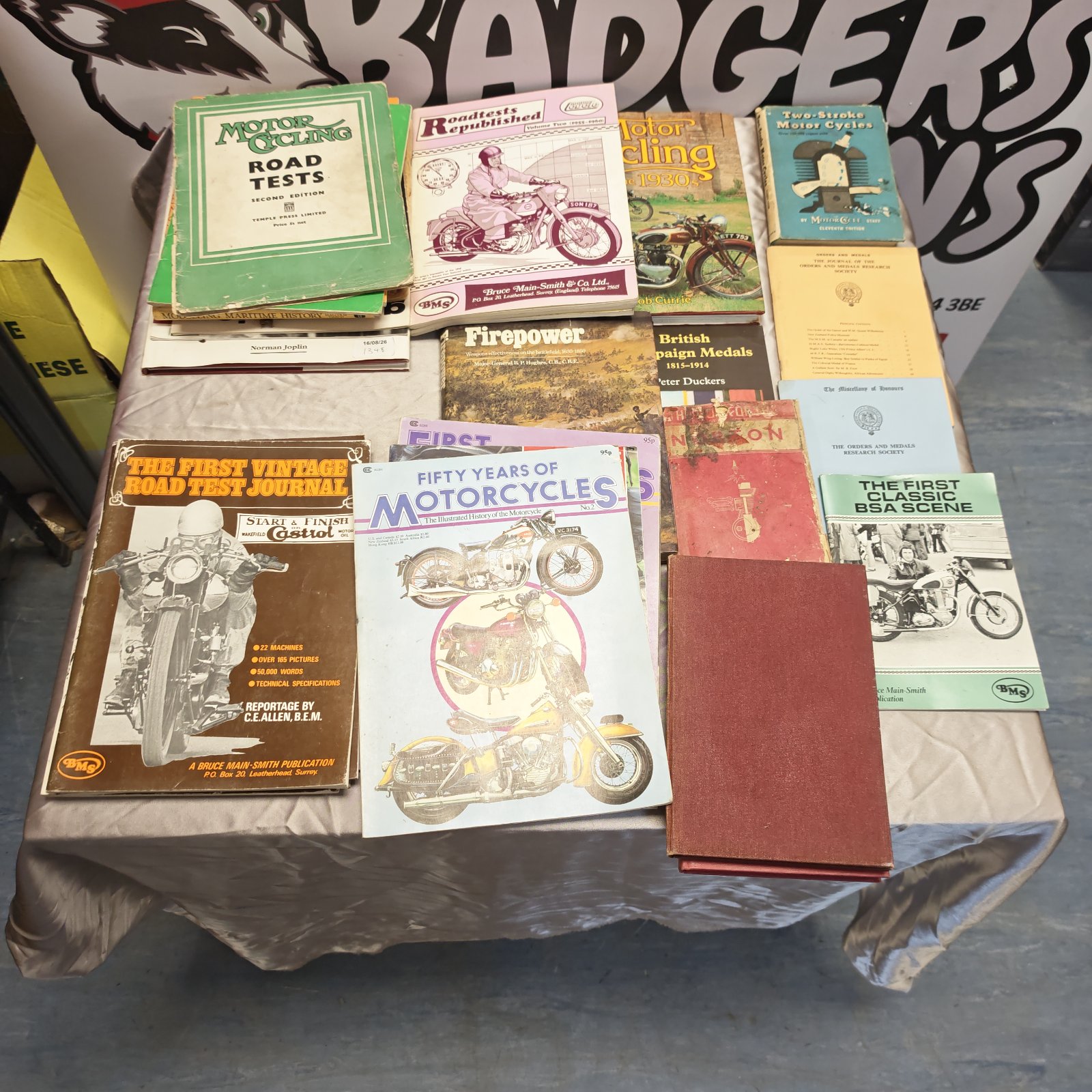 Vintage motorcycle magazine bundle including road tests and BSA scene.