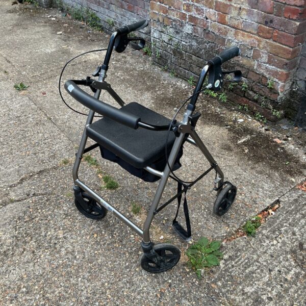 NRS A-Series rollator walker with a seat and folding design.
