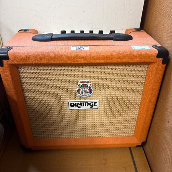Orange Crush 20L guitar amplifier, front view.