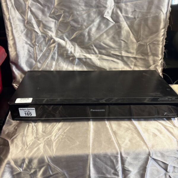 Panasonic DMR-EX97 Freeview recorder silver unit front view.