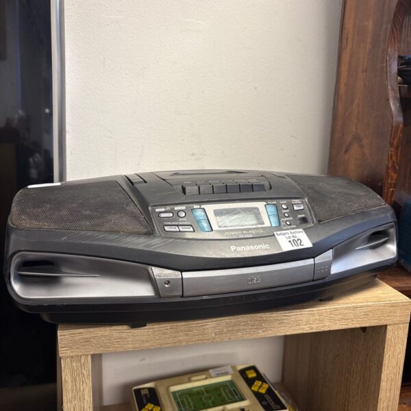 Vintage Panasonic Power Blaster RX-DS28 boombox with cassette player.