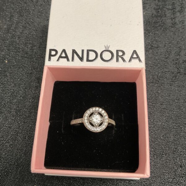 Pandora silver ring size P in original box.