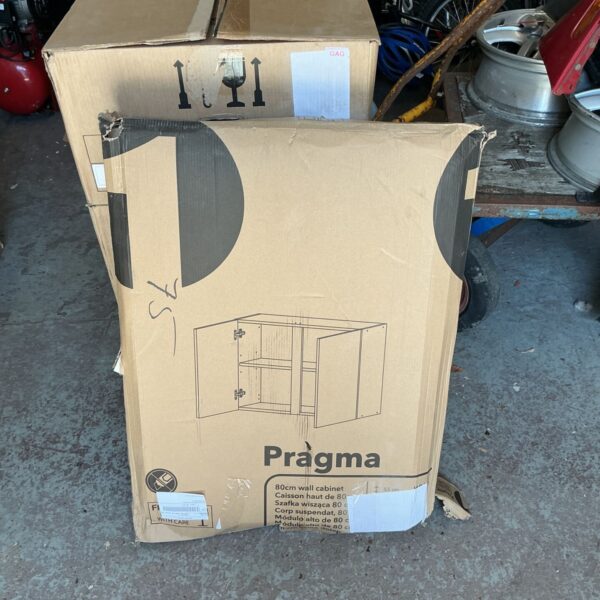 Used Pragma 80cm wall cabinet for kitchen storage.