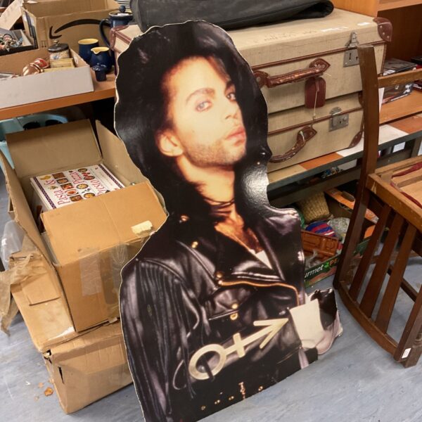 Large Prince cardboard cutout for collectors and fans.
