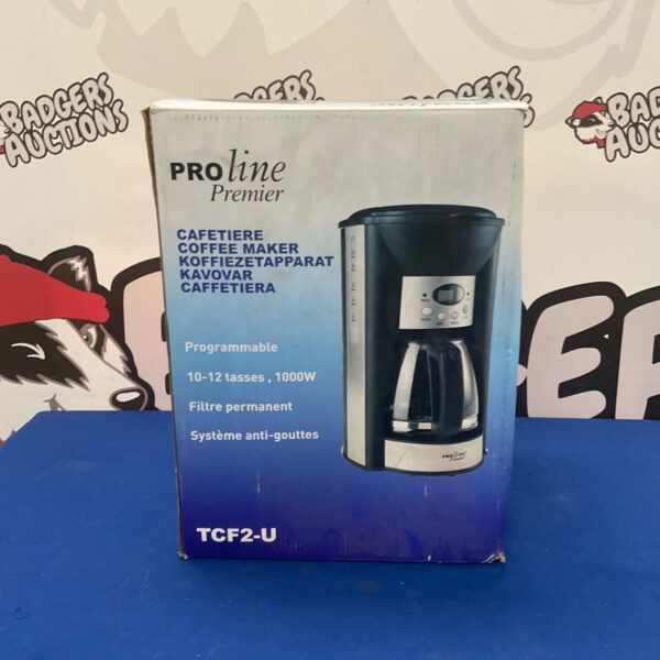 Proline Premier coffee maker, vintage kitchen appliance for auction.