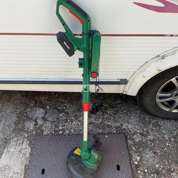 Qualcast 350W corded grass trimmer for lawn and garden maintenance.