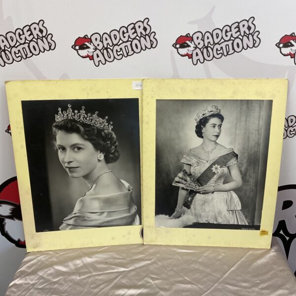 Vintage Queen Elizabeth II portrait print, royal collectible photography.