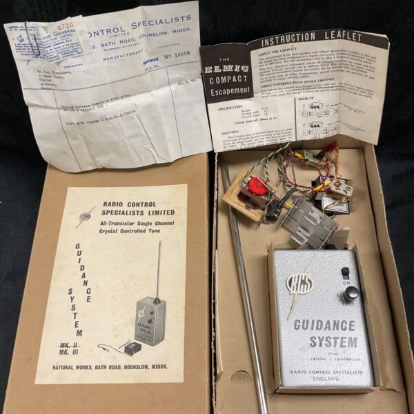 Vintage crystal controlled guidance system by Radio Control Specialists.