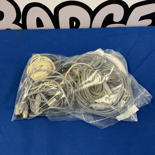 Vintage reel to reel cables and microphones lot for audio collectors.