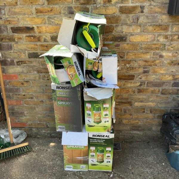Lot of eleven Ronseal garden sprayers for outdoor use.