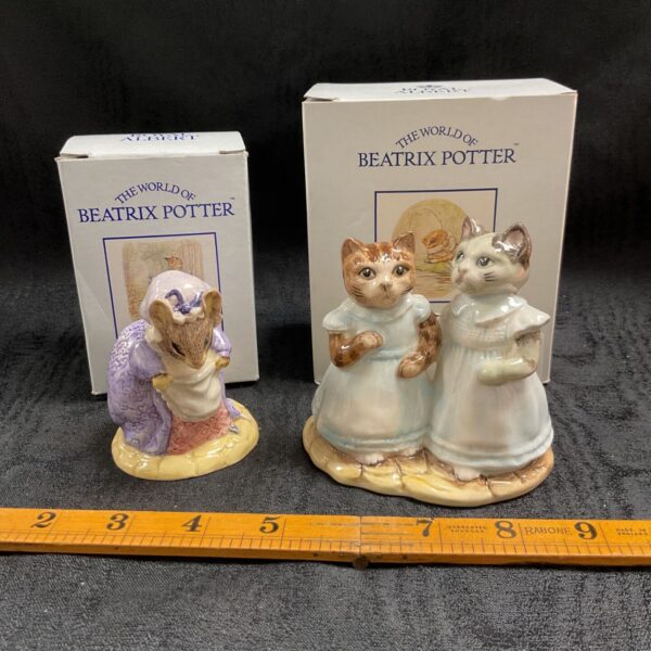 Royal Albert Beatrix Potter Lady Mouse figurine with a curtsy.