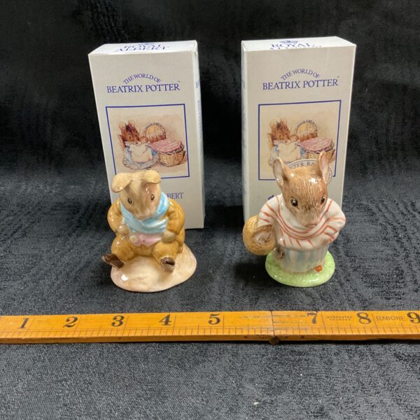 Royal Albert Beatrix Potter Mr. Bouncer figurine with box.