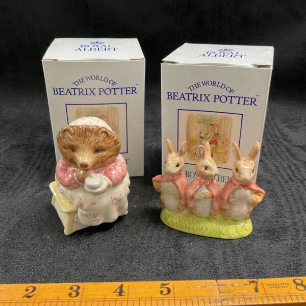 Royal Albert Beatrix Potter Mrs Tiggywinkle figure with original box.
