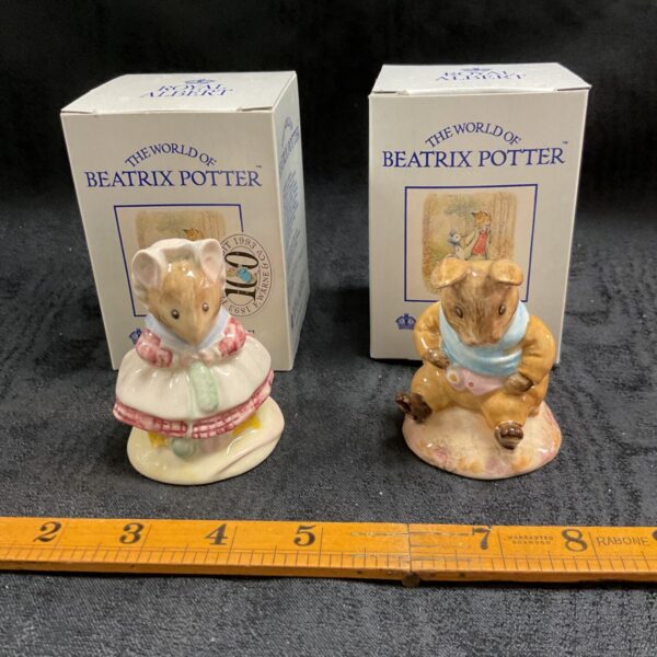 Royal Albert Beatrix Potter figurine of the Old Woman Who Lived in a Shoe.