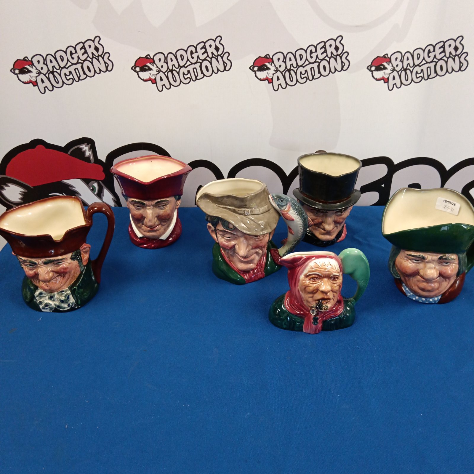 Royal Doulton character jugs collection, vintage ceramic pottery.