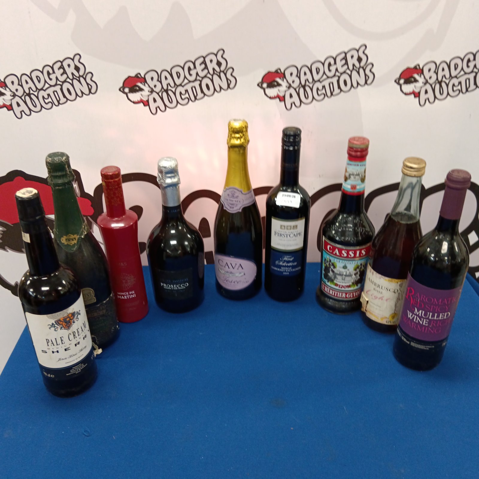 Sealed alcohol bottles lot including First Cape wine and Pale Cream Sherry.