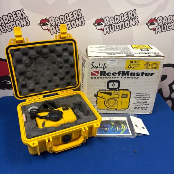 Vintage Sealife ReefMaster SL11 underwater 35mm camera in yellow.