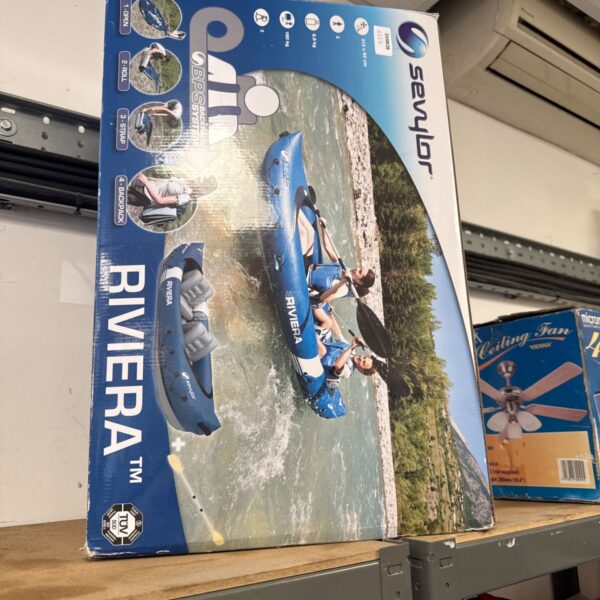 Sevylor Riviera inflatable canoe in used condition.