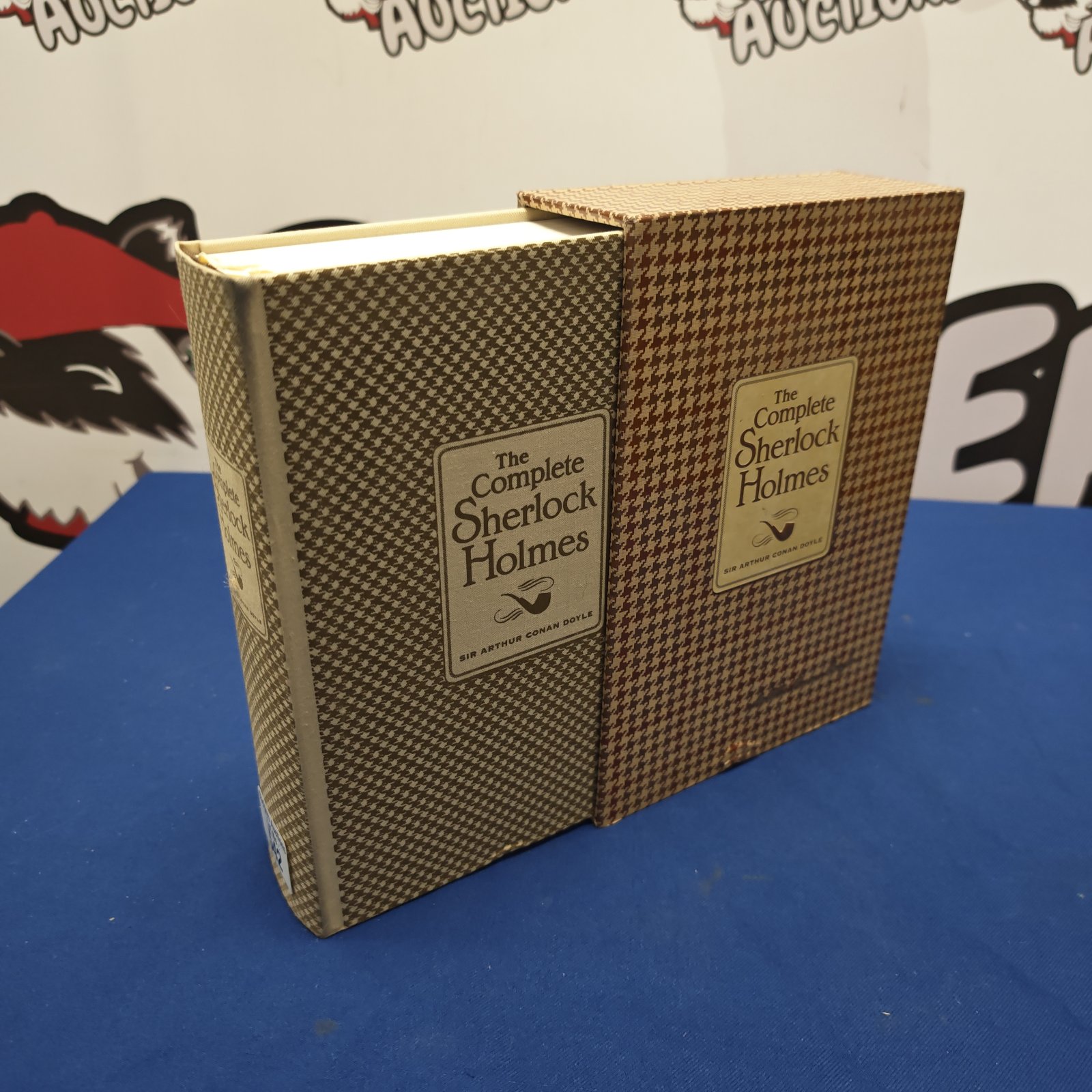 Vintage copy of Sir Arthur Conan Doyle's Sherlock Holmes book.