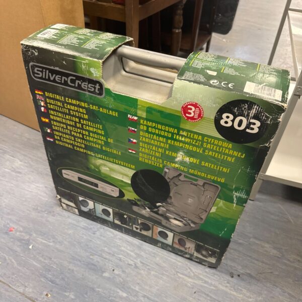 Silvercrest digital camping satellite system model 803 in packaging.