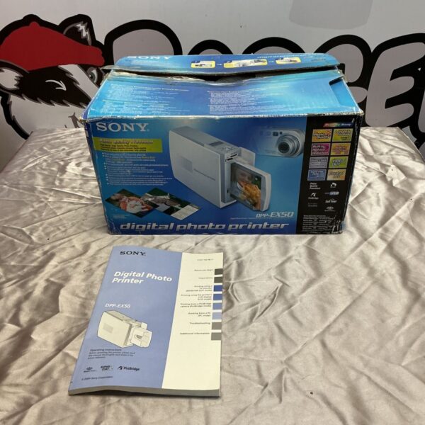 Sony DPP-EX50 digital photo printer in original packaging.
