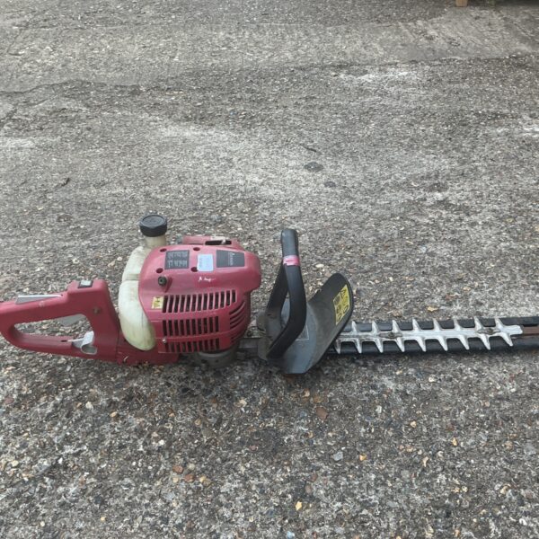 Sovereign petrol hedge trimmer for garden landscaping and hedge maintenance.