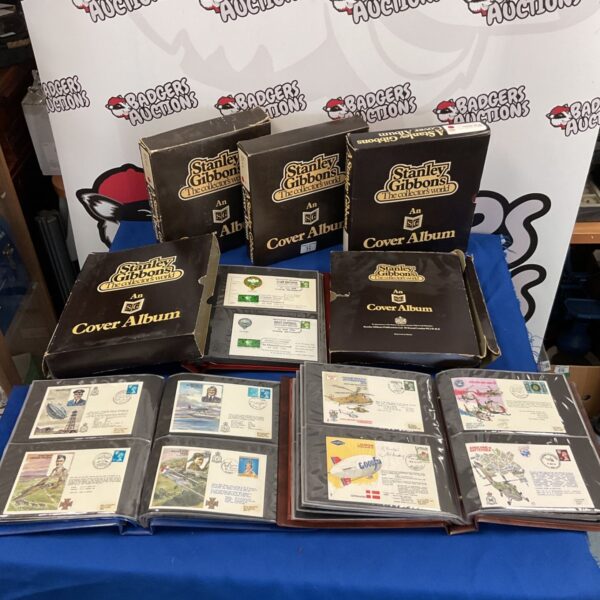 Six albums of first day stamp covers for collectors.