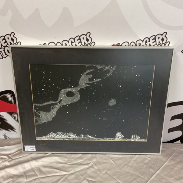 Framed reproduction star map print of Cape of Good Hope by Edwin Duncan.