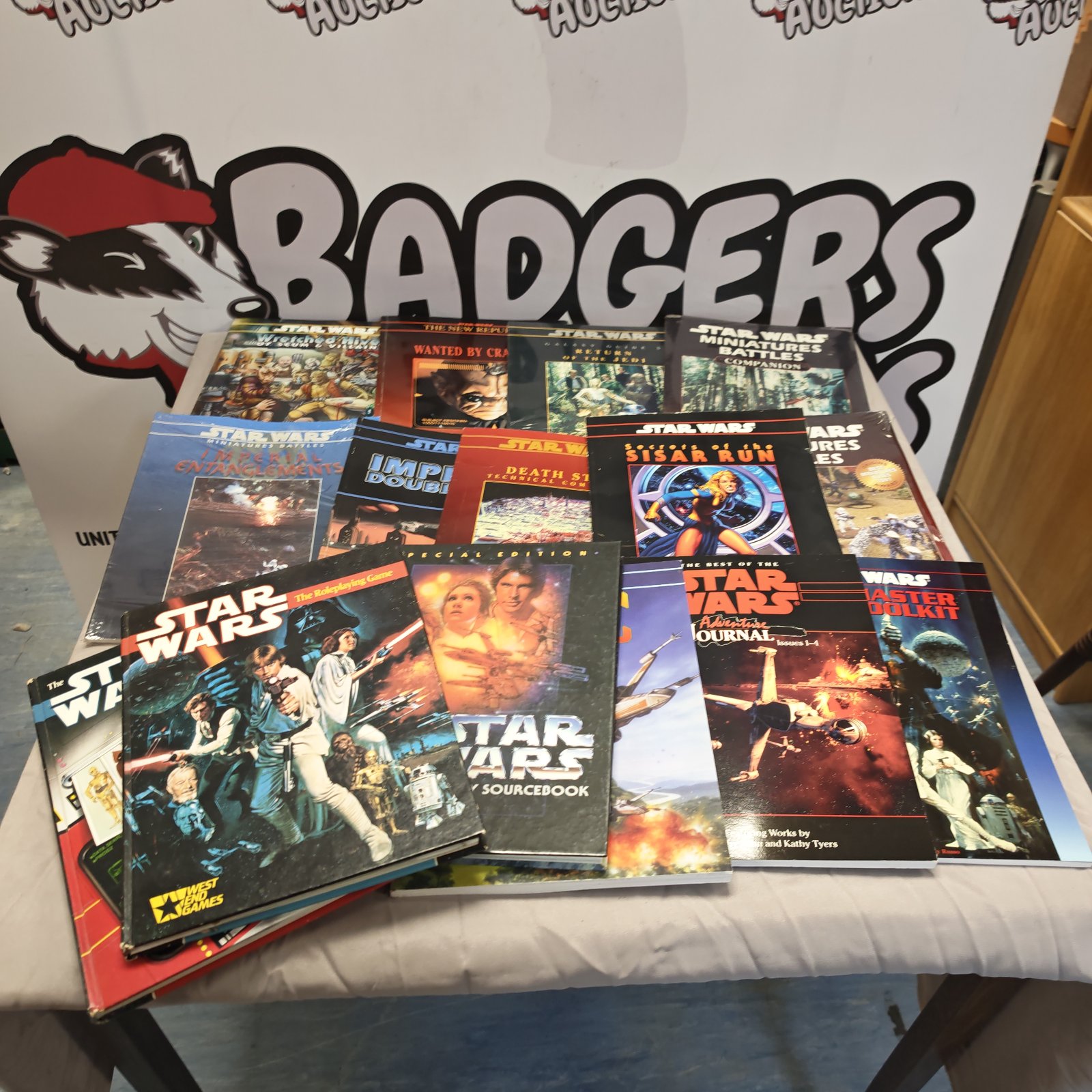 Bundle of vintage Star Wars roleplaying tabletop games.