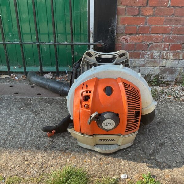 Stihl BR 700 backpack leaf blower in used condition.