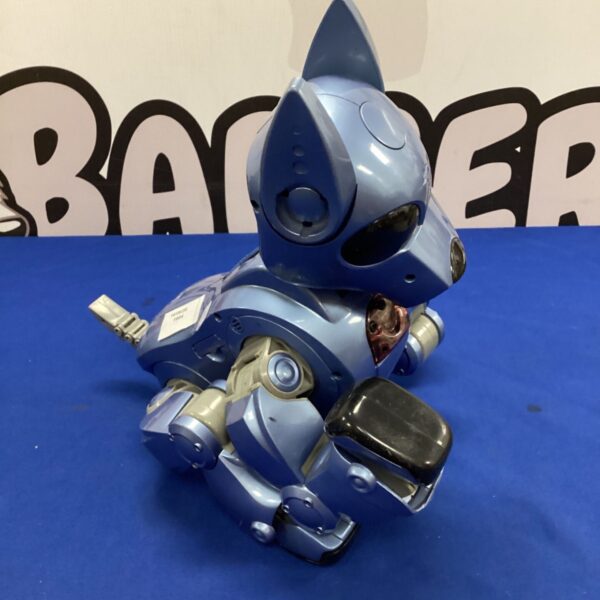 Blue vintage Tiger Robo Dog toy, 1980s robotic dog.