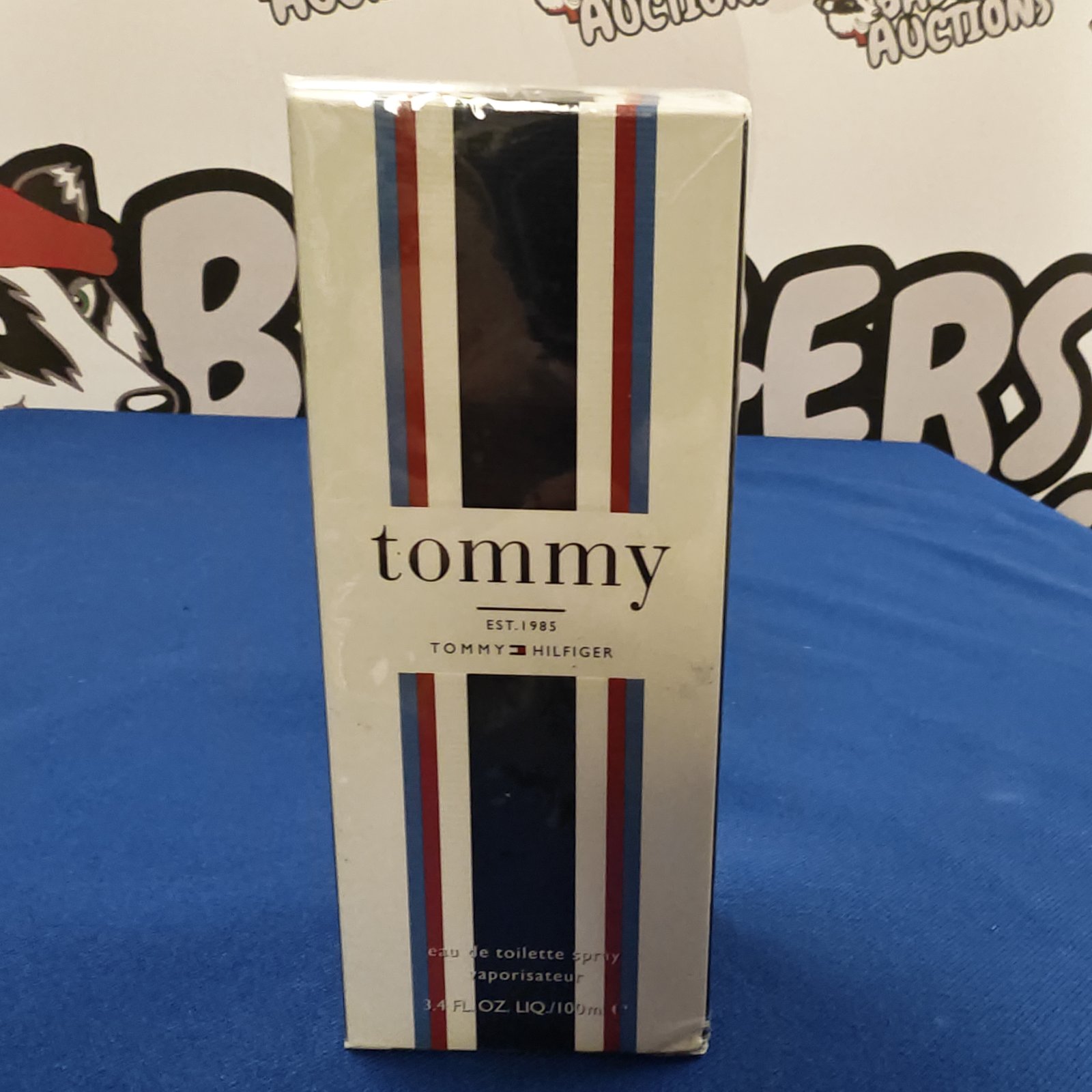 Unopened bottle of Tommy Hilfiger aftershave, vintage cologne.