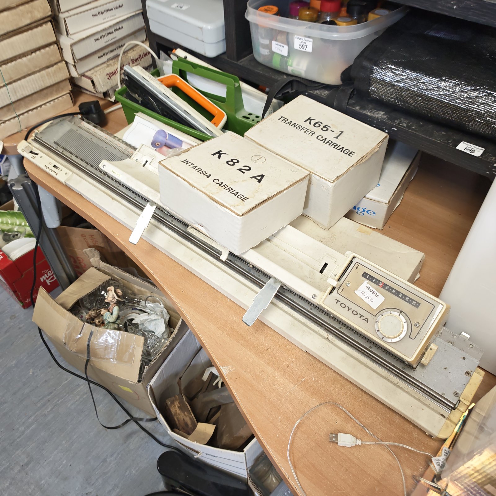 Vintage Toyota K85-1 knitting machine carriage for repair or collection.