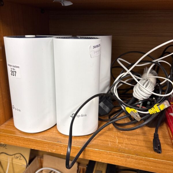 TP-Link Deco X20 Mesh WiFi System units for home networking.