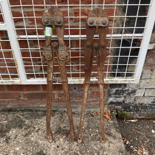 Vintage pair of bolt cutters, antique record clippers.