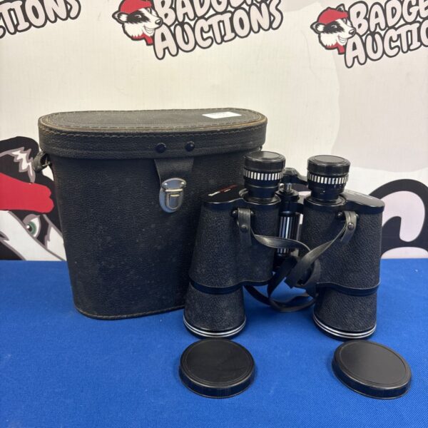 Vintage Boots Admiral III 16x50mm binoculars in a case.
